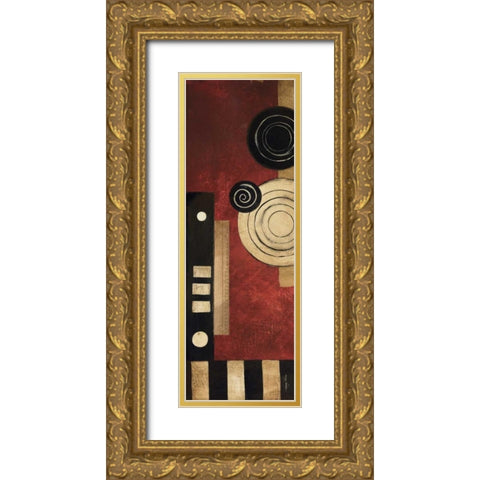 Radius Panel II Gold Ornate Wood Framed Art Print with Double Matting by Poloson, Kimberly