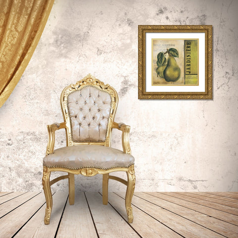 Pears Gold Ornate Wood Framed Art Print with Double Matting by Poloson, Kimberly