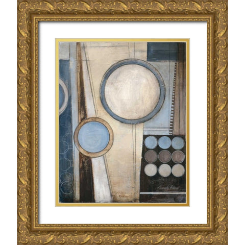 Blue Notes I Gold Ornate Wood Framed Art Print with Double Matting by Poloson, Kimberly