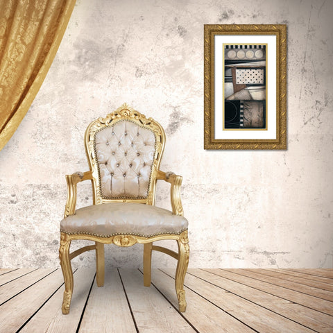 Fancy Letters II Gold Ornate Wood Framed Art Print with Double Matting by Poloson, Kimberly