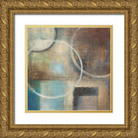 Blue Sky I Bottom Gold Ornate Wood Framed Art Print with Double Matting by Poloson, Kimberly