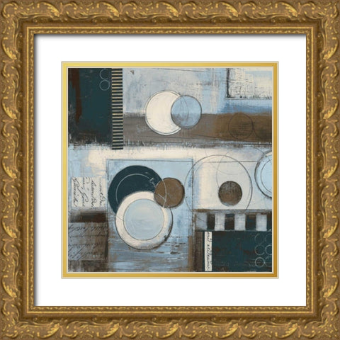 Rush Hour Blues Sq. II Gold Ornate Wood Framed Art Print with Double Matting by Poloson, Kimberly