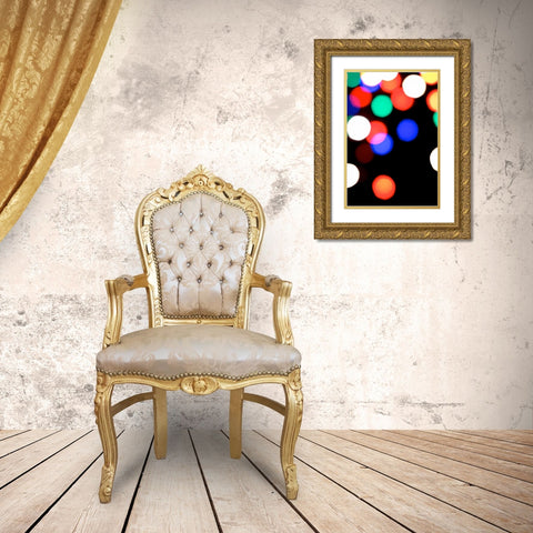 Bokeh Colors I Gold Ornate Wood Framed Art Print with Double Matting by Burkhart, Monika