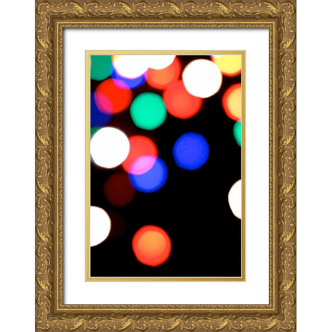 Bokeh Colors I Gold Ornate Wood Framed Art Print with Double Matting by Burkhart, Monika