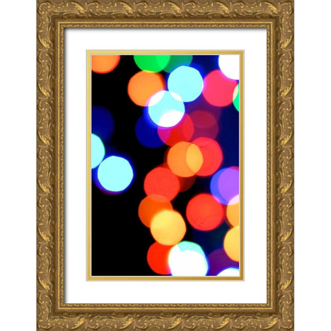 Bokeh Colors VI Gold Ornate Wood Framed Art Print with Double Matting by Burkhart, Monika