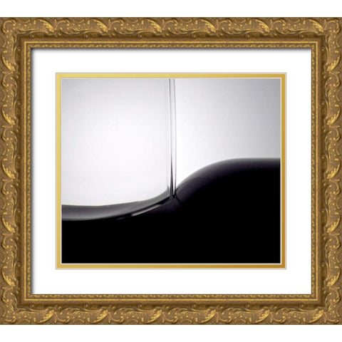 Wine Curves IV Gold Ornate Wood Framed Art Print with Double Matting by Burkhart, Monika