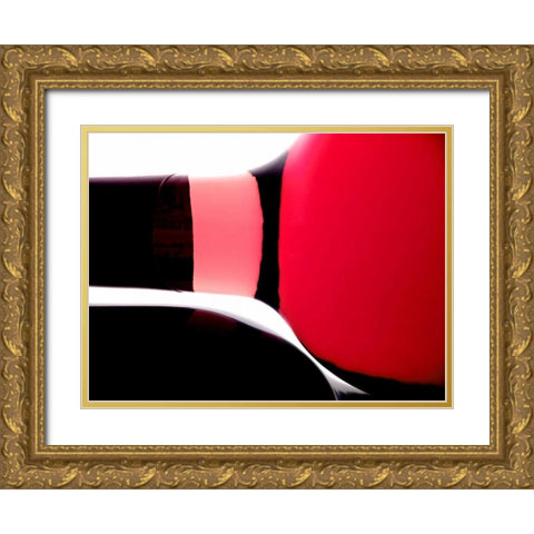 Wine Curves VIII Gold Ornate Wood Framed Art Print with Double Matting by Burkhart, Monika