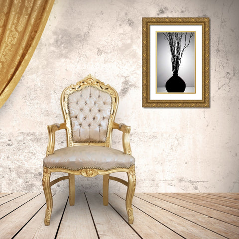 Still Life Silhouette I Gold Ornate Wood Framed Art Print with Double Matting by Burkhart, Monika