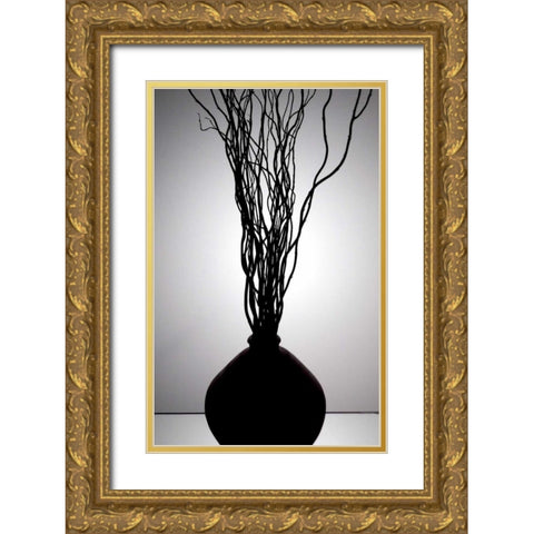 Still Life Silhouette I Gold Ornate Wood Framed Art Print with Double Matting by Burkhart, Monika