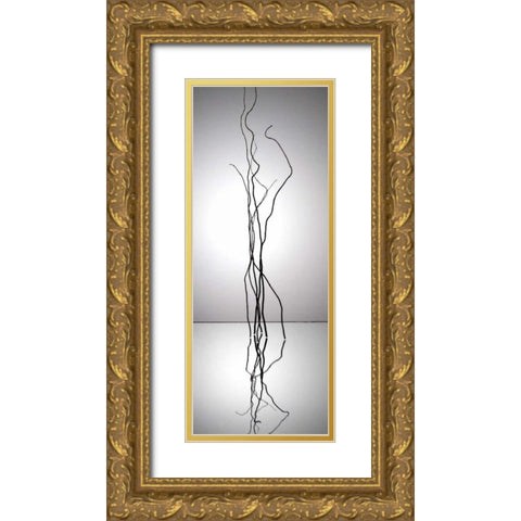 Natures Reflections I Gold Ornate Wood Framed Art Print with Double Matting by Burkhart, Monika
