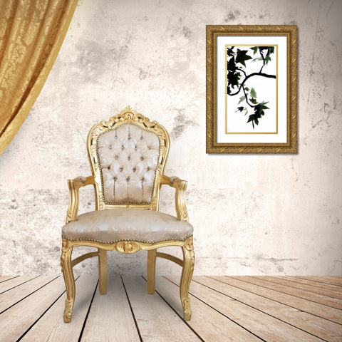 Maple Branch VI Gold Ornate Wood Framed Art Print with Double Matting by Burkhart, Monika