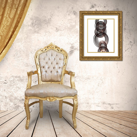 Intertwined I Gold Ornate Wood Framed Art Print with Double Matting by Burkhart, Monika