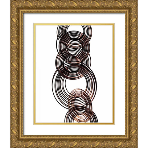 Intertwined I Gold Ornate Wood Framed Art Print with Double Matting by Burkhart, Monika