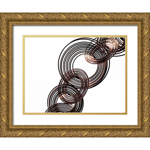 Intertwined VI Gold Ornate Wood Framed Art Print with Double Matting by Burkhart, Monika