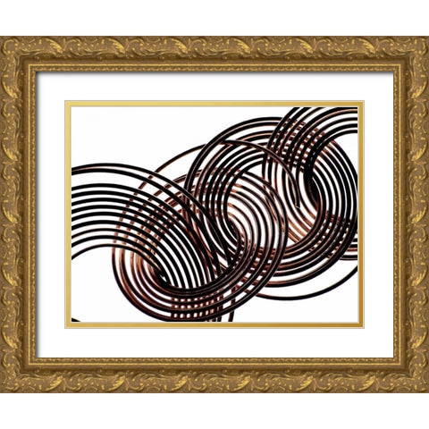 Intertwined VIII Gold Ornate Wood Framed Art Print with Double Matting by Burkhart, Monika
