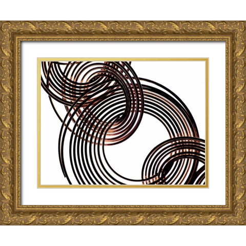 Intertwined IX Gold Ornate Wood Framed Art Print with Double Matting by Burkhart, Monika