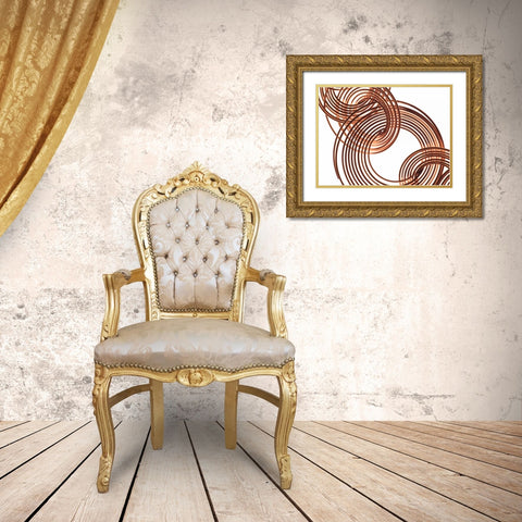 Intertwined Gold IX Gold Ornate Wood Framed Art Print with Double Matting by Burkhart, Monika