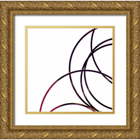 Linked I Gold Ornate Wood Framed Art Print with Double Matting by Burkhart, Monika