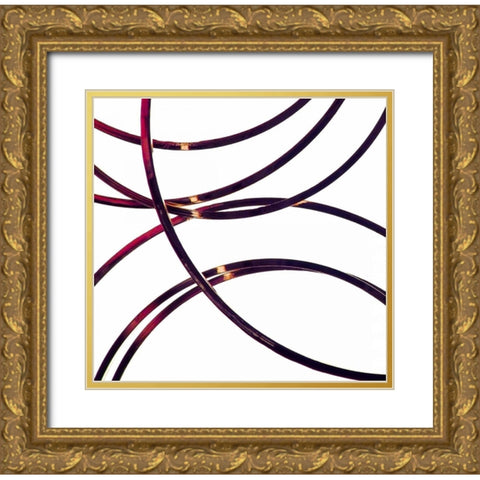 Linked II Gold Ornate Wood Framed Art Print with Double Matting by Burkhart, Monika