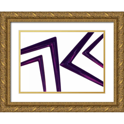 Geometric II Gold Ornate Wood Framed Art Print with Double Matting by Burkhart, Monika