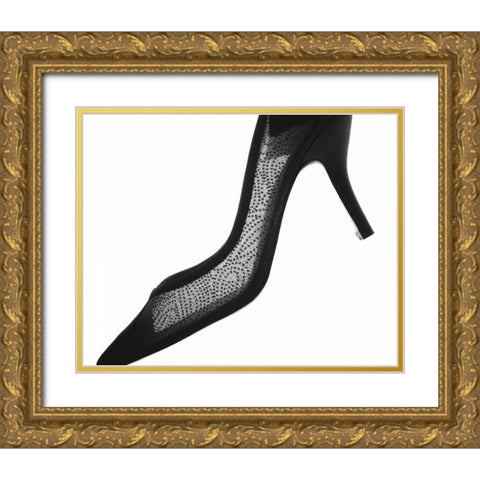 High Heels I Gold Ornate Wood Framed Art Print with Double Matting by Burkhart, Monika