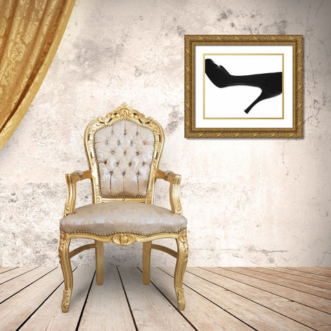 High Heels II Gold Ornate Wood Framed Art Print with Double Matting by Burkhart, Monika