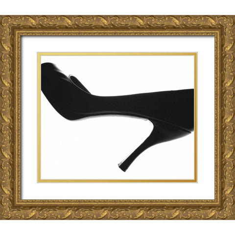 High Heels II Gold Ornate Wood Framed Art Print with Double Matting by Burkhart, Monika