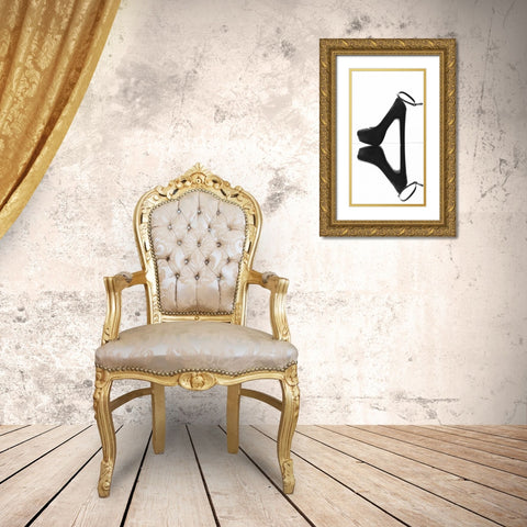 High Heels Reflection I Gold Ornate Wood Framed Art Print with Double Matting by Burkhart, Monika