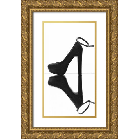 High Heels Reflection I Gold Ornate Wood Framed Art Print with Double Matting by Burkhart, Monika