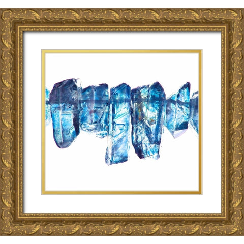 Blue II Gold Ornate Wood Framed Art Print with Double Matting by Burkhart, Monika