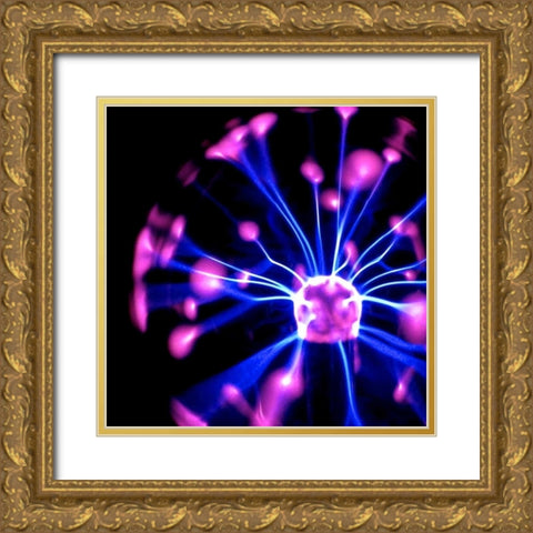 Electricity II Gold Ornate Wood Framed Art Print with Double Matting by Burkhart, Monika