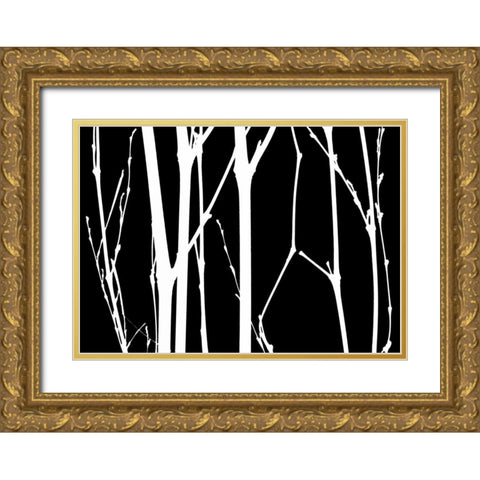 Reverse Silhouette I Gold Ornate Wood Framed Art Print with Double Matting by Burkhart, Monika