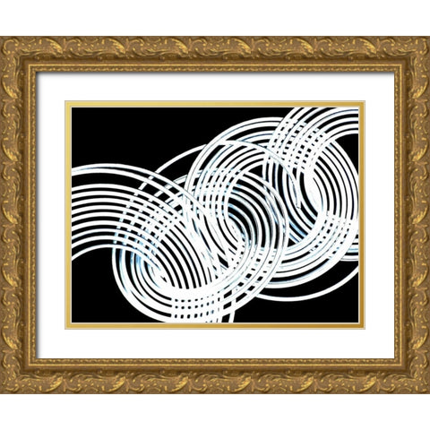Intertwined Reverse II Gold Ornate Wood Framed Art Print with Double Matting by Burkhart, Monika
