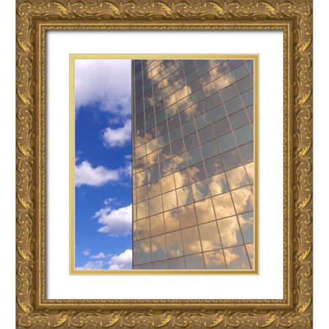 In The Clouds Gold Ornate Wood Framed Art Print with Double Matting by Burkhart, Monika