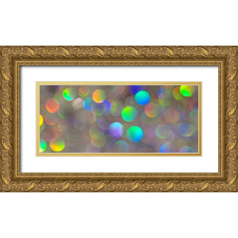 Glitter Bokeh Gold Ornate Wood Framed Art Print with Double Matting by Burkhart, Monika