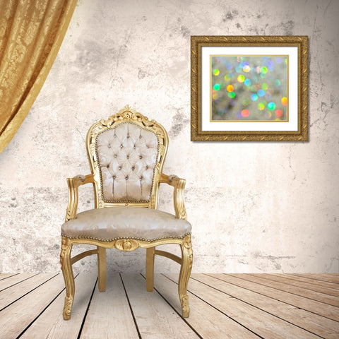 Glitter Bokeh Gold Ornate Wood Framed Art Print with Double Matting by Burkhart, Monika