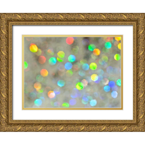 Glitter Bokeh IV Gold Ornate Wood Framed Art Print with Double Matting by Burkhart, Monika
