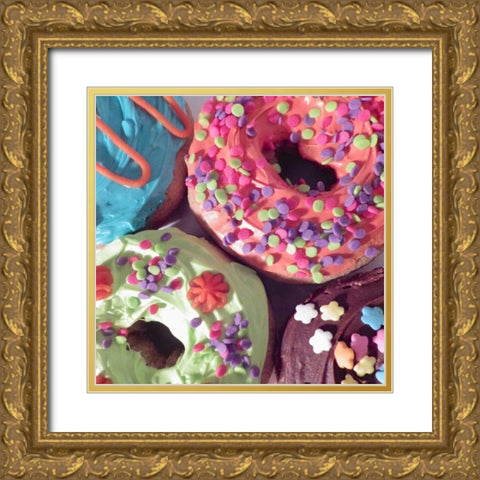 Doughnut Choices II Gold Ornate Wood Framed Art Print with Double Matting by Burkhart, Monika