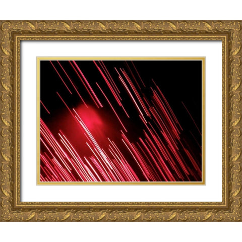 Red Mirage II Gold Ornate Wood Framed Art Print with Double Matting by Burkhart, Monika