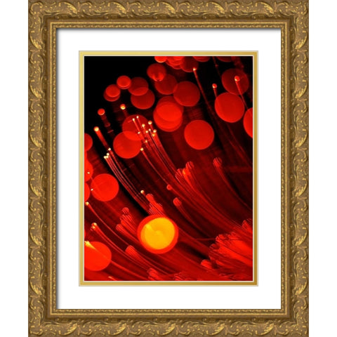 Pyrotechnic I Gold Ornate Wood Framed Art Print with Double Matting by Burkhart, Monika