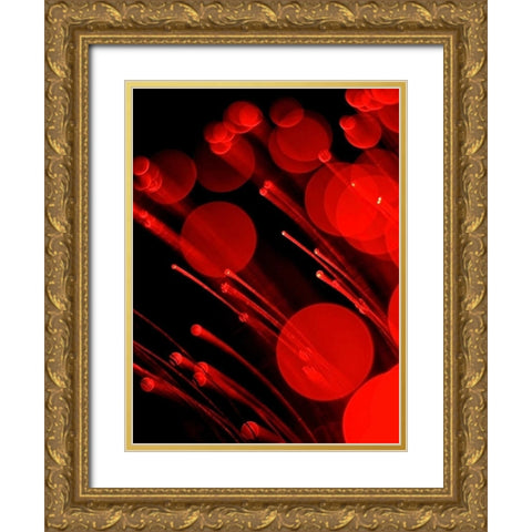 Pyrotechnic II Gold Ornate Wood Framed Art Print with Double Matting by Burkhart, Monika