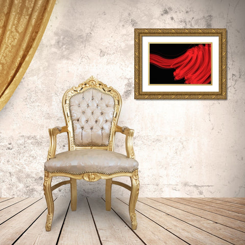 High Velocity I Gold Ornate Wood Framed Art Print with Double Matting by Burkhart, Monika