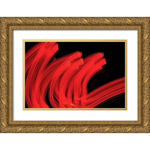 High Velocity II Gold Ornate Wood Framed Art Print with Double Matting by Burkhart, Monika