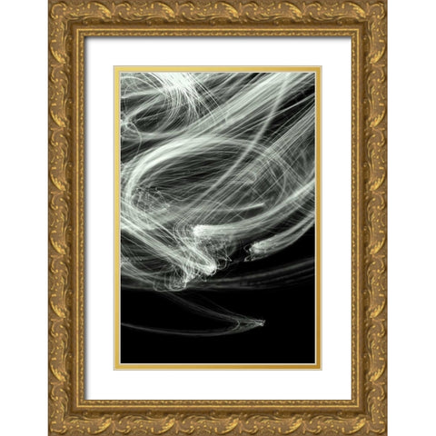 Impulse I Gold Ornate Wood Framed Art Print with Double Matting by Burkhart, Monika