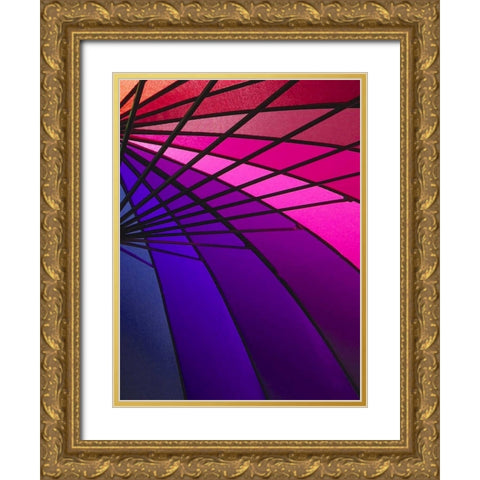 Rainglo II Gold Ornate Wood Framed Art Print with Double Matting by Burkhart, Monika
