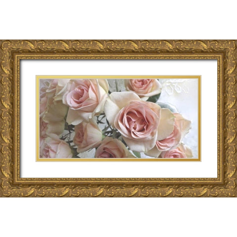 Summer Romance III Gold Ornate Wood Framed Art Print with Double Matting by Burkhart, Monika