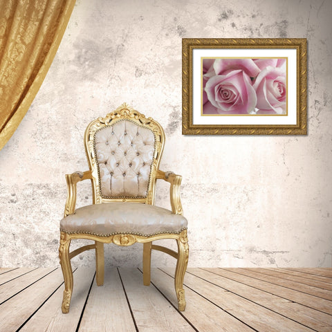 Perfectly Pink IV Gold Ornate Wood Framed Art Print with Double Matting by Burkhart, Monika
