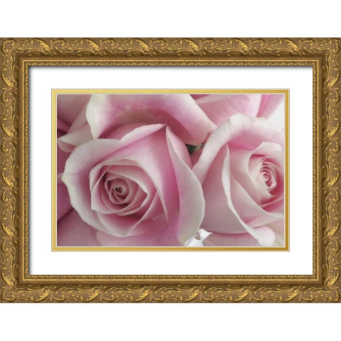 Perfectly Pink IV Gold Ornate Wood Framed Art Print with Double Matting by Burkhart, Monika