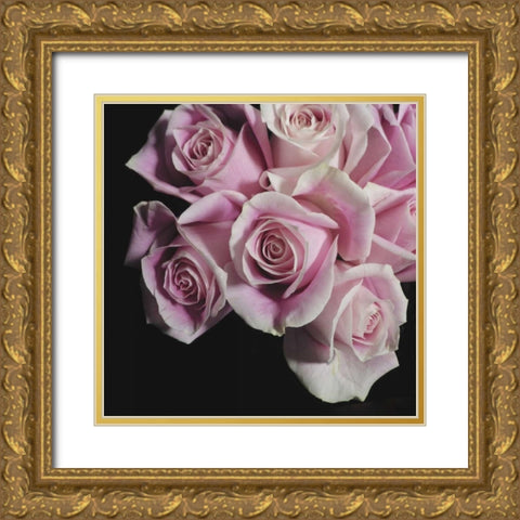 Moonlight and Roses I Gold Ornate Wood Framed Art Print with Double Matting by Burkhart, Monika