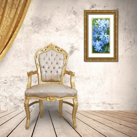 Variations in Blue I Gold Ornate Wood Framed Art Print with Double Matting by Burkhart, Monika
